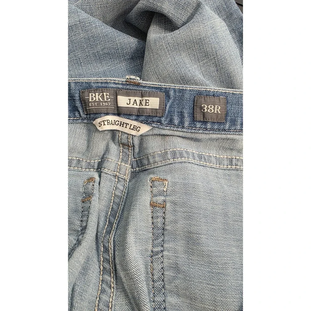 BKE Jake Straight Leg Men's Jeans 38R Blue Medium Wash Denim Pants 38X32